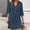 Navy, variant on Women's Beach Linen-Blend Shirt Dress, Collared Neck Long Sleeve, Casual Summer Maxi Dress for Vacation Blue XXL