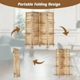 thumbnail image 5 of 4-Panel Room Divider with Shelves,5.6ft Tall Folding Privacy Screen Panels, Room Divider Wall Divider for Room Separation, Room Divider Shelves,Effectively Block Sight,Natural, 5 of 6