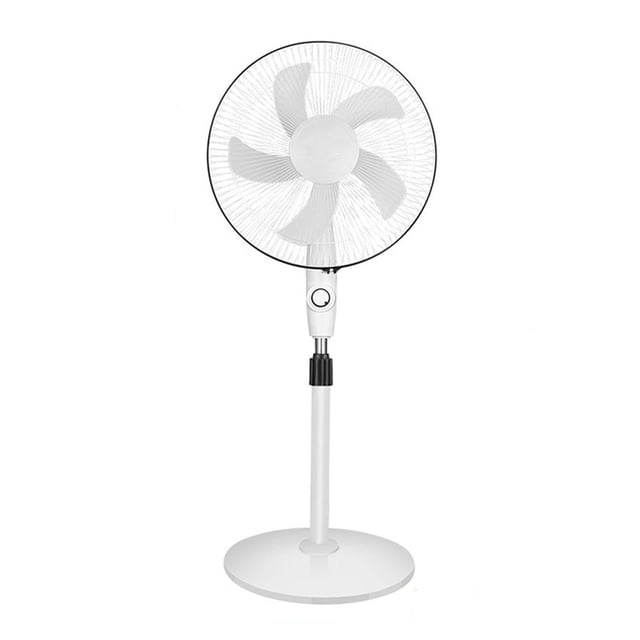 Standing Pedestal Fan, Power Saving Floor Fan for Home Battery Clamp Cable,Rechargeable with Charger and Solar Panel