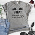 thumbnail image 2 of Abs Are Great But Have You Tried Donuts T-shirt, Unisex Women's Men's Shirt, Donut Shirt, Funny Workout Tee, Dark Heather Gray, Medium, 2 of 6