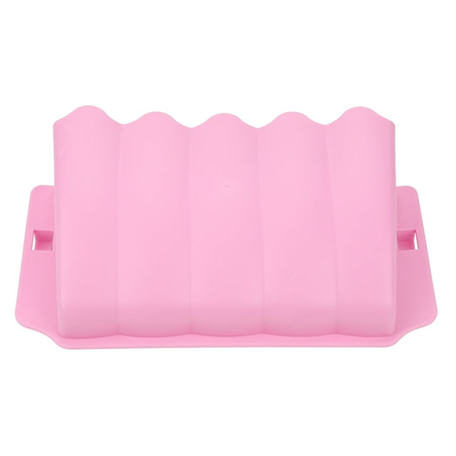 Comedero de plástico sencillo para mascotas, cuenco de heno, escurridor para conejos y ratas (rosa)
