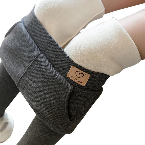 Forro Polar Para Mujer, Mallas Gruesas Elásticas De Cintura Alta Con Bolsillos, Pantalones De Yoga Cálidos Térmicos Para Invierno, Pantalones Para Senderismo Y Correr Vogacara HA046943-03