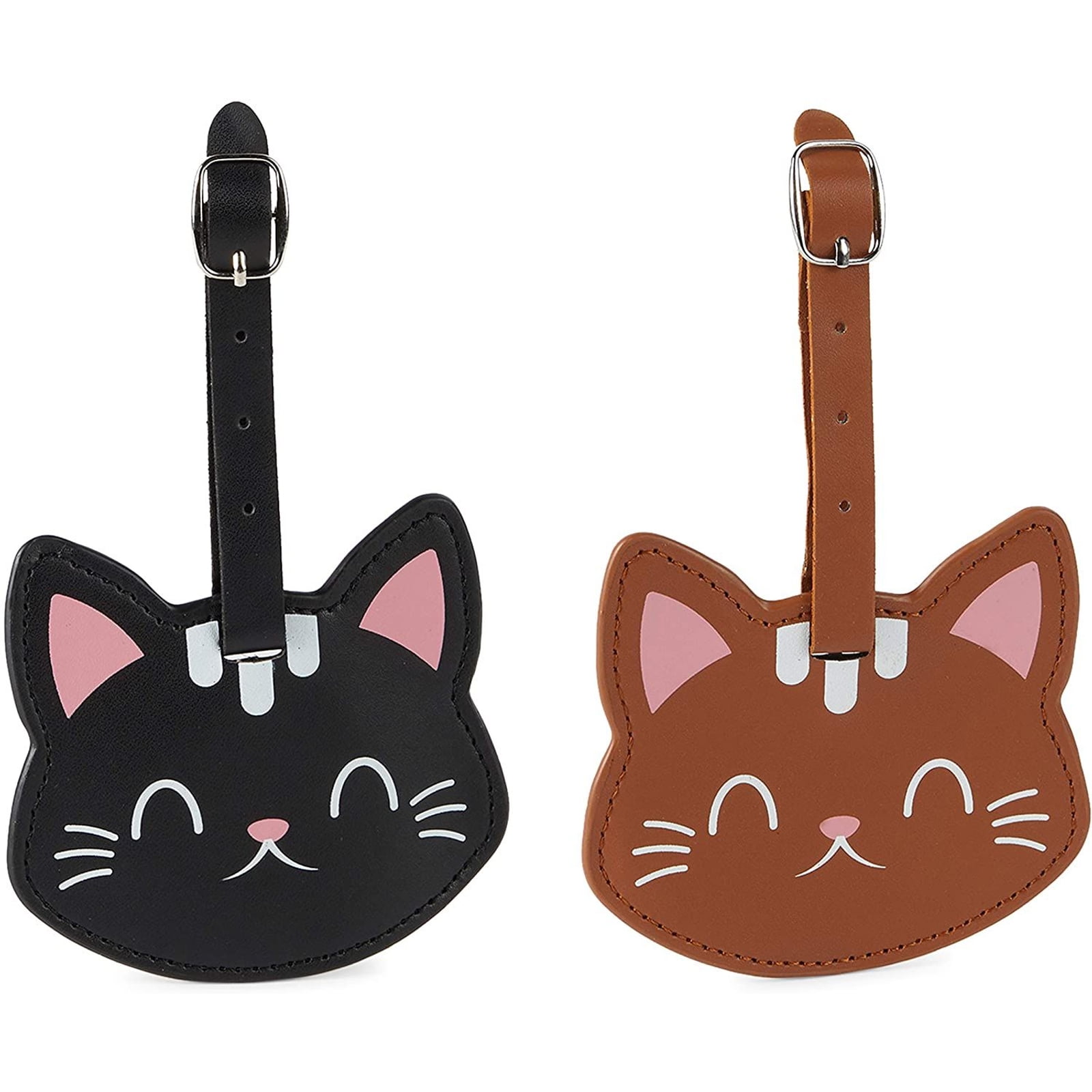 Luggage Tags Hipster Galaxy Kitten Cat Bag Tag for Travel 2 PCS 