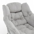 thumbnail image 6 of Accent Recliner Chair With Ottoman In Cozy Upholstered Material Great For Relaxation In Living Rooms Bedrooms Offices，Gray, 6 of 9