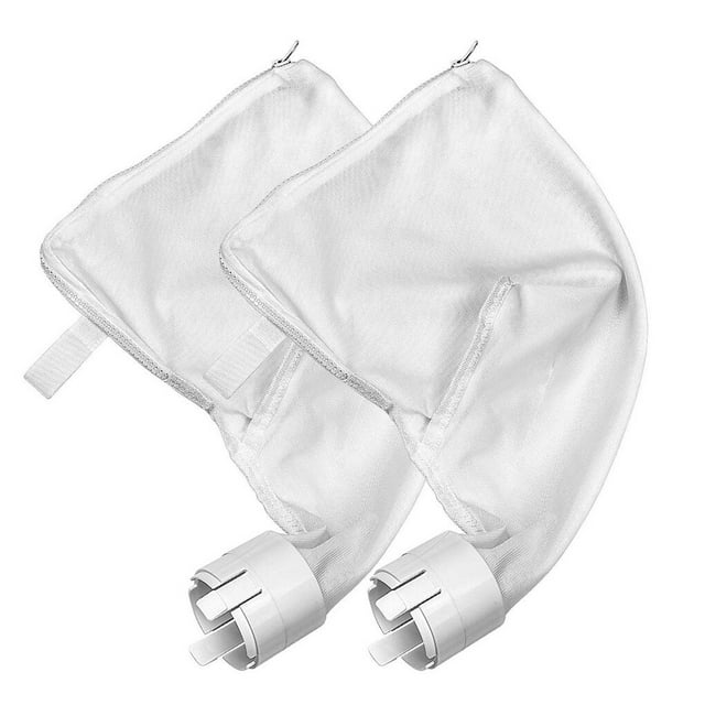 Langgg 2pcs Replacement Zipper Pool Filter Bag Nylon Mesh Pool Cleaning Pocket Swimming Pool Filter Component