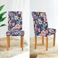 thumbnail image 3 of Yayeee 4 Pack Dining Chair Covers Stretch Parson Chairs Slipcovers Seat Protector, Pink and Purple Flowers, 3 of 6