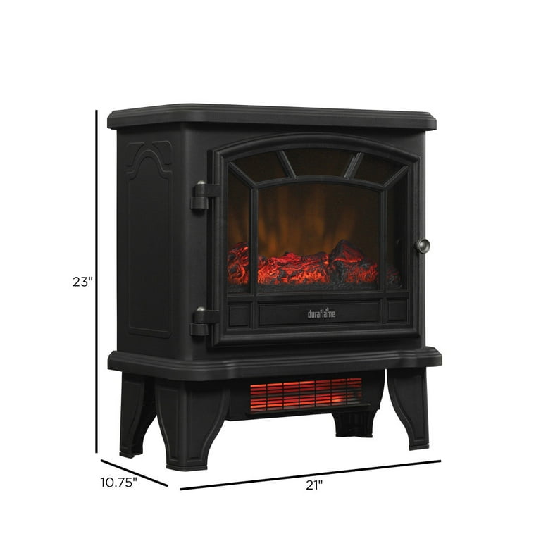 Duraflame® Infrared Quartz Electric Fireplace Stove Heater, Black -  Walmart.com
