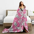 thumbnail image 5 of ZICANCN Throw Blanket Watercolor Vintage\r\nFlower\r\nRose , Couch Ultra Soft Micro Fleece Sofa Bed Camping Travel Blanket for Adults, 80"x60", 5 of 8