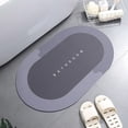 thumbnail image 3 of Amdohai Bath Mat 16 x 24 Inch Soft Floor Rug Oval Diatom Mud Non Slip Quick Dry Water Absorbent Shower Rug Machine Washable Bathroom Rug, 3 of 8