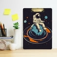 thumbnail image 2 of FORMRS Acrylic Clipboard with Low Profile Clip Standard A4 Letter Size, 12.5" x 9", Black Astronaut Record, 2 of 8