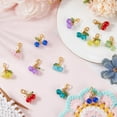 thumbnail image 3 of 1 Box 32pcs Cute Charm Stitch Markers Crochet Marker Charms Glass Weaving Cherry Fruits Food Knitting Zipper Sewing Locking with Gold Lobster Clasp, 3 of 5