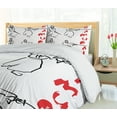 thumbnail image 5 of Ambesonne Japanese Duvet Cover Set, Samurai Katana, Calking, Red Black, 5 of 6