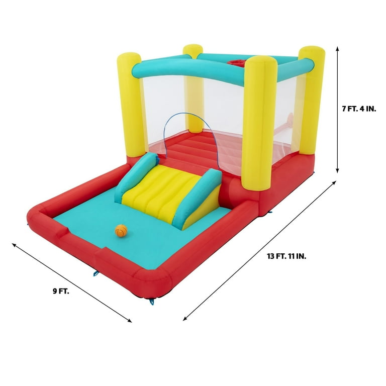 Play Day Jump 'N Away Kids Indoor and Outdoor Bouncer with Blower Included