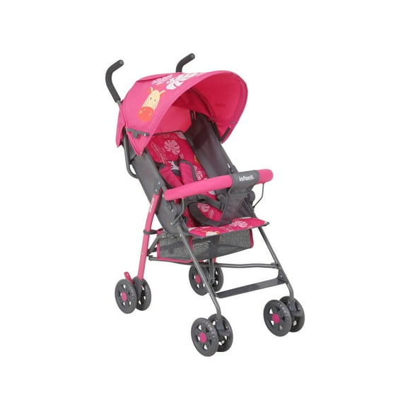 Carriola De Bastón Skit Safari Infanti Ligera Y Portátil Rosa