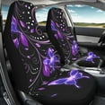 thumbnail image 4 of Yuyamidu Purple Butterfly Car Seat Covers Full Set 2 PCS Bucket Seat Cover for Cars, SUV, Truck, Univerfal Auto Interior Accessories, 4 of 6
