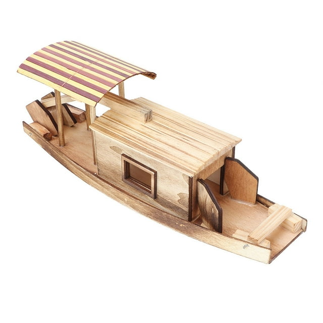 Barco de Madera de Juguete ANGGREK Modelo de Ensamblaje Kits de Bricolaje Navegación