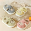 thumbnail image 6 of XXWXYD Kids Sheep Plush Slippers Winter Warm Fuzzy House Shoes Non-Slip Sole Cute Animal Design 𝖢ozy Footwear for Boys Girls Indoor Use, 6 of 8