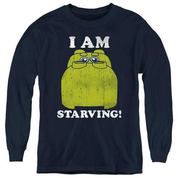 Hungry Hungry Hippos Im Starving Youth Long Sleeve T-Shirt Navy