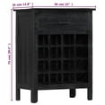 thumbnail image 2 of vidaXL Wine Rack Black 56x35x75 cm Solid Mango Wood, 2 of 5