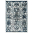 thumbnail image 2 of Entourage Kensie Distressed Vintage Floral Moroccan Trellis 8x10 Area Rug in Ivory and Blue, 2 of 8