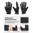 thumbnail image 2 of INBIKE Motorcycle Gloves MTB Touchscreen with Thicken Padded & TPR Knuckle Protection Road Bike Gloves Black XX-Large, 2 of 7
