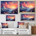 thumbnail image 4 of Designart "Space Sunset Mountain Vista" Astronomy & Space Framed Wall Art Decor - Modern Yellow Space Landscapes Entryway Framed Wall Art Print, 4 of 6