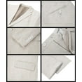 thumbnail image 5 of Lycody 3pcs Linen Mens Suit Vintage Retro Wedding Prom Suits Slim Fit Jacket Blazer Groom Tuxedos Dinner Party, 5 of 8