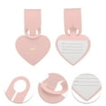 thumbnail image 3 of Unique Bargains 1 Pc Heart Shape Luggage Tag for Travelling Pink Polyurethane, 3 of 5