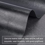PU Leather (13x 55) Black Leather Roll Solid Color Synthetic Faux Leather for Dressing Sewing Crafting - Black 0 4mm Thick