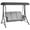 Mixed Grey, variant on Outsunny 3 Person Outdoor Porch Swing Chair w/ Adjustable Canopy, Brown
