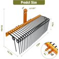 thumbnail image 3 of 72 in Heavy Duty Pine Straw Rake 30 Coil Spring Tines Durable Powder Coated Steel Tow Behind Landscape Rake with 3 Point Hitch Receiver Attachment Fit to Cat0 Cat 1 Tractors for Leaves Grass Yellow, 3 of 5