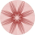 thumbnail image 1 of Ahgly Company Machine Washable Indoor Round Transitional Light Rose Pink Area Rugs, 6' Round, 1 of 7
