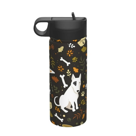 

Gaeub Bones And Leaves Printed 18oz Sports Insulated Kettle With Straw Sports Insulated Bottle Water Bottle For Running Hiking Cycling Climbing Mens Womans Insulated Water Bottle