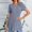Gray, variant on Tbopshirt Top for Women,Fashion Women Causal Round Neck Solid Blouse Short Sleeve Loose T-Shirt Summer Tank Tops