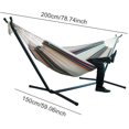 thumbnail image 7 of SPRING PARK Premium Garden Camping Stripe Canvas Hammock Portable Hang Bed Outdoor Swing, 7 of 7