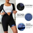 thumbnail image 3 of Anyfit Wear Sauna Suit for Women Sweat Vest Waist Trainer Bodysuit 3 in 1 Slimming Short Sleeve Full Body Shaper Workout Top with Zipper, 3 of 7