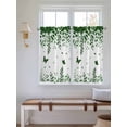 thumbnail image 2 of Green Spring Botanical Bathroom Window Curtain, Weeping Eucalyptus Butterfly Light Filtering Coffee Kitchen Curtains, Bedroom Living Room Curtains 2 Panel 84"x45", 2 of 6