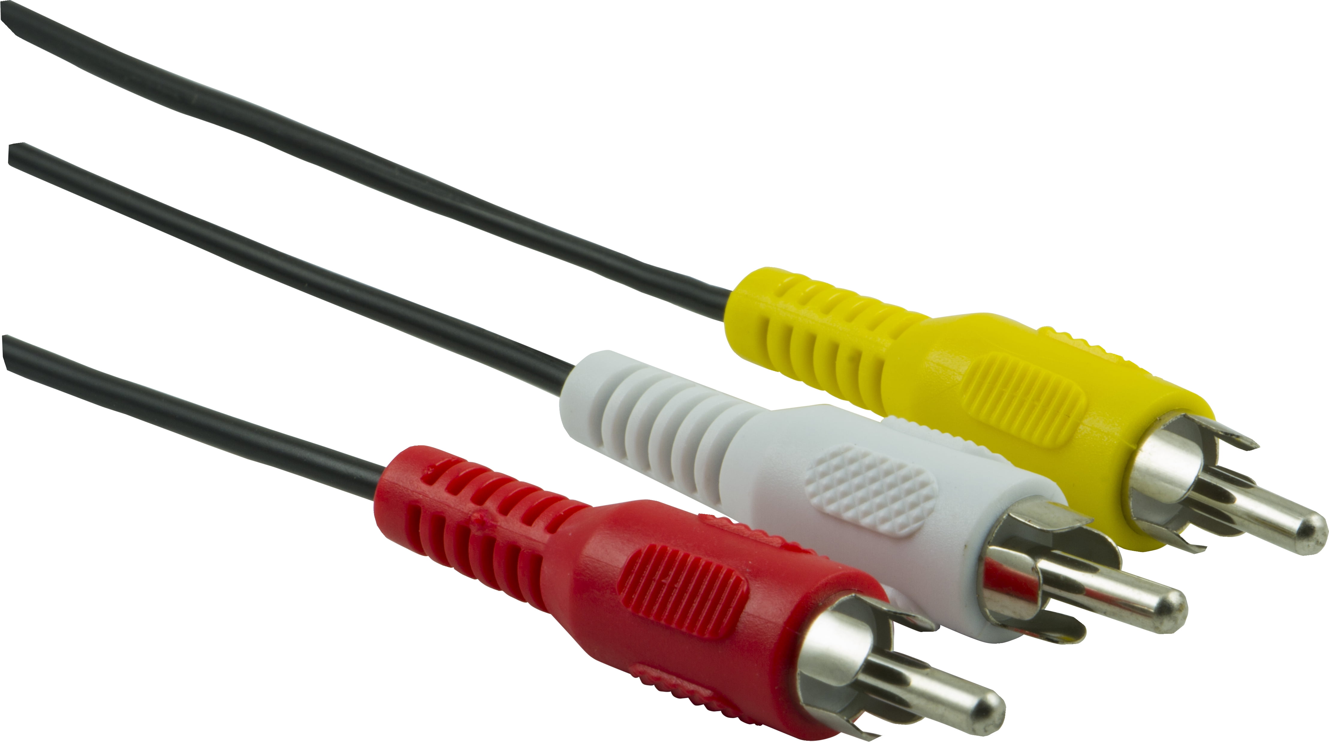6 ft 3 RCA Composite AV Audio Video Cable Gold Plated Red White Yellow 10 pack 