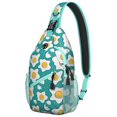 thumbnail image 1 of Breakfast-Themed Shoulder Backpack - Durable & Comfortable Crossbody Bag for Climbing, Commuting & Casual Urban Use - Cooking-Inspired Chick Pattern with Versatile Wear - Ideal for Travelers, 1 of 5