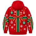 thumbnail image 4 of Christmas Pet Carrier Hoodie Unisex Kangaroo Pouch Sweatshirt with Zipper, Warm Oversized Cat Dog Holiday Pullover, 4 of 4