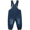 thumbnail image 2 of Peacolate 3Months-3Years Baby Girl Embroidery Denim Overalls Children's Bib Pants Jeans,White Butterfly,2-3Years, 2 of 4