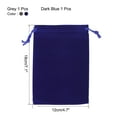 thumbnail image 2 of Unique Bargains 18x12cm Flannel Cloth Drawstring Gift Bags Storage Pouch, Dark Blue Grey, 2 of 5