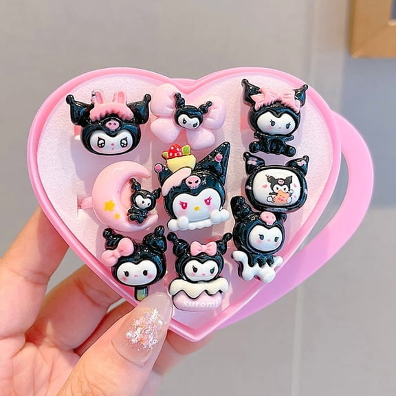 Cartoon KT KRM Ajustable Finger Ring Set Sweet Gift