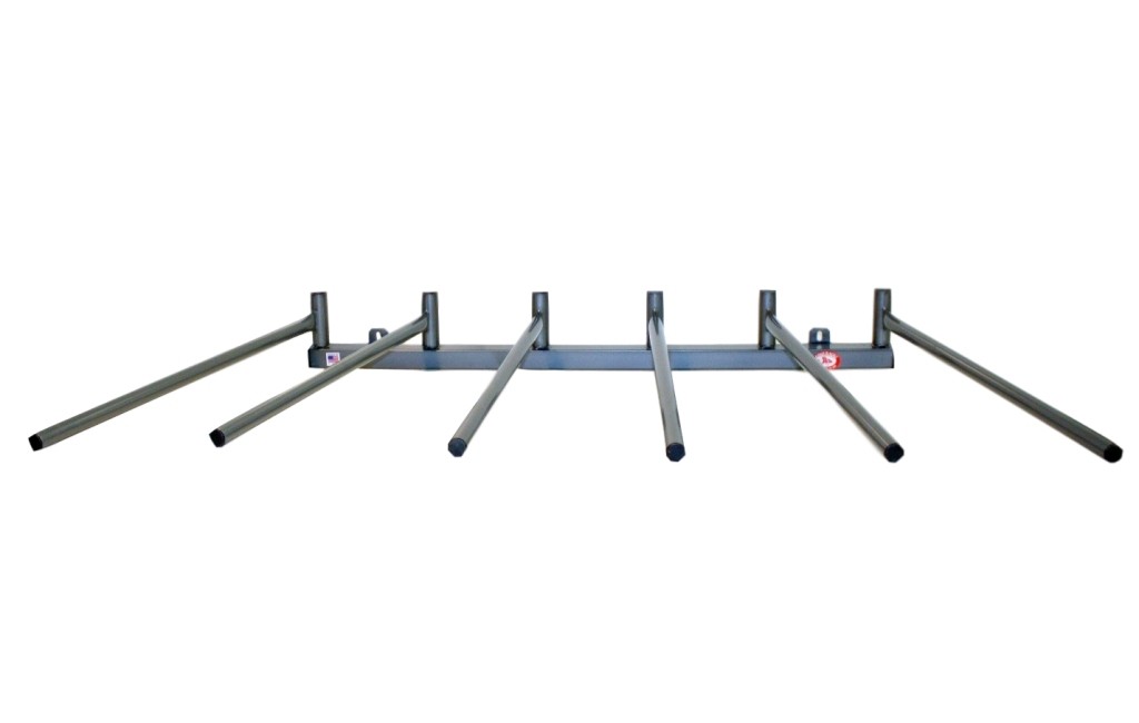 Equiracks Blanket Rack Horizontal Wall Mount 6 Arm Steel Gray STBLR6A