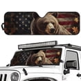 thumbnail image 2 of Psesaysky Accordion Car Windshield Sun Shade, USA Flag Beer Car Sun Visor to Protect UV Rays, Foldable Automotive Windshield Sunshades Keep Your Vehicle Cool & Comfort - 52.95" x 16.14", 2 of 7