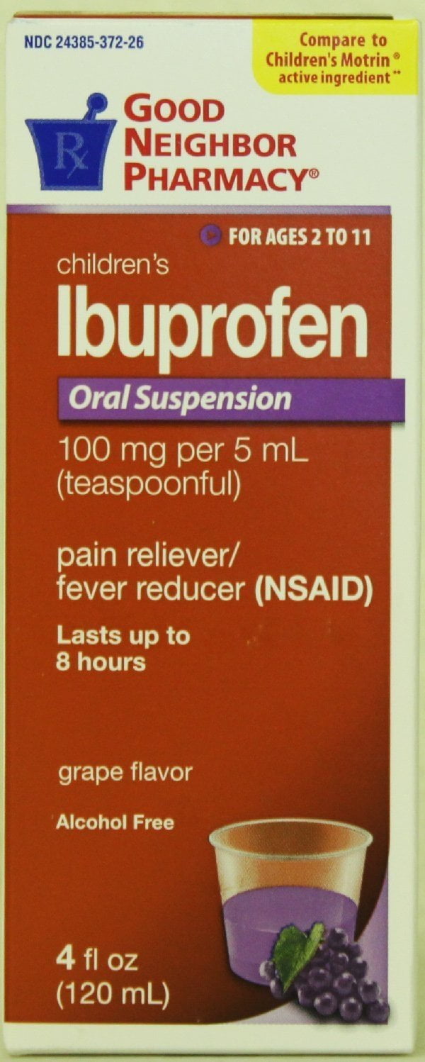 GNP Children's Ibuprofen Oral Suspension Grape Flavor 100 mg per 5 ml