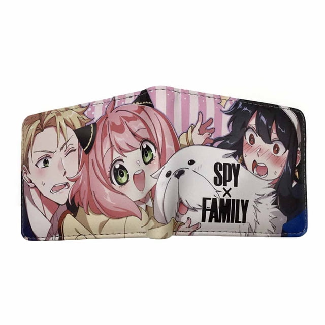 Wallet Spys Family Anime Personajes de piel sintética, delgada y plegable