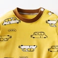 thumbnail image 5 of CAICJ98 Toddler Boy Fall Outfits Baby Winter Clothes Car Print Long Sleeve Sweatshirt Pullover Tops + Joggers Pants Set 3 6 12 18 24 Months 2T 3T 4T 5T Toddler Baby Outfits (Yellow,1-2 Years), 5 of 9