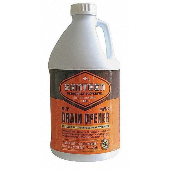 Santeen Drain Opener,Sulfuric Acid,1/2 gal.,PK4 210