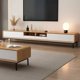 thumbnail image 5 of Lowboard Retro Tv Table Mobile Mount Rack Console Cabinet Tv Stand White Living Room Bench Suporte Para Tv Living Room Furniture My Lux Decor Round, 5 of 15